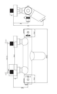 Смеситель для ванны ESKO Mikros T3054 хром
